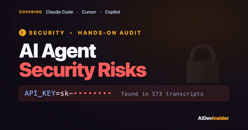 AI agent security risks hero: masked API key found in 573 Claude Code transcripts