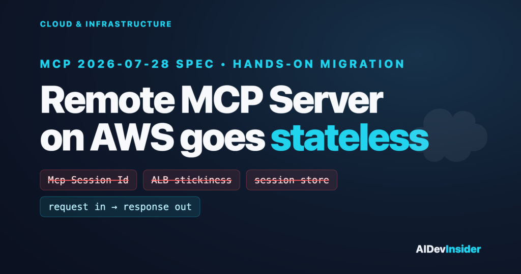 Remote MCP server on AWS goes stateless: Mcp-Session-Id, ALB stickiness and session store removed
