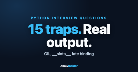 Python interview questions: 15 proven painful traps with real Python 3.13 output